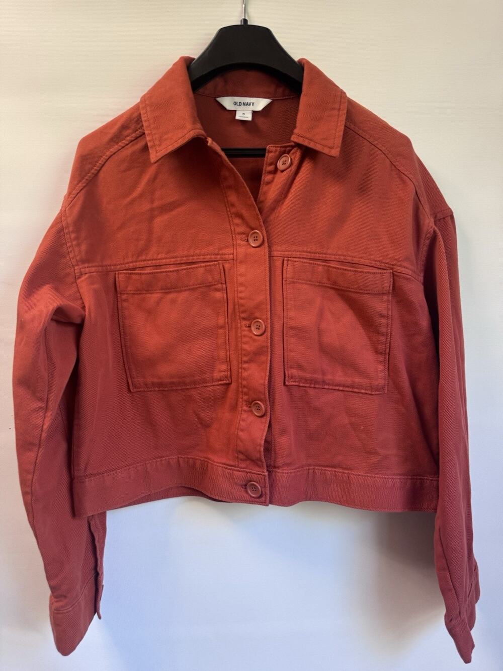 Old Navy Women’s Rust Orange Cropped Utility Jacket Size M